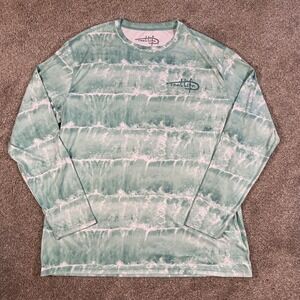Reel Life Sun Ray Defender UPF 50+ Fishing Shirt Real Teal Waves Size‎ XL